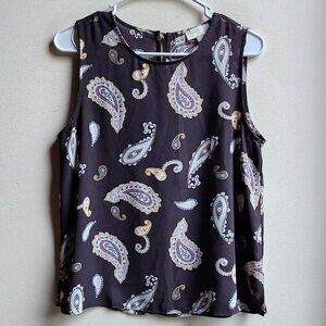 LOFT Outlet Petites Paisley Sleeveless Blouse Size Petite Small